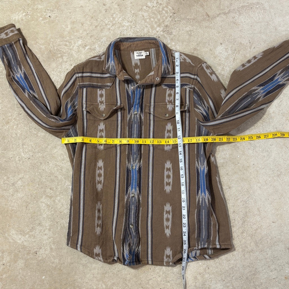 Flint and Tinder Long Sleeve Saddle Blanket Shirt Men's XL Brown Blue Southwest - Picture 6 of 12